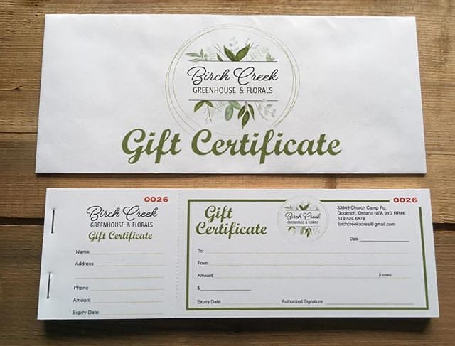 Birch Creek Gift Certificate